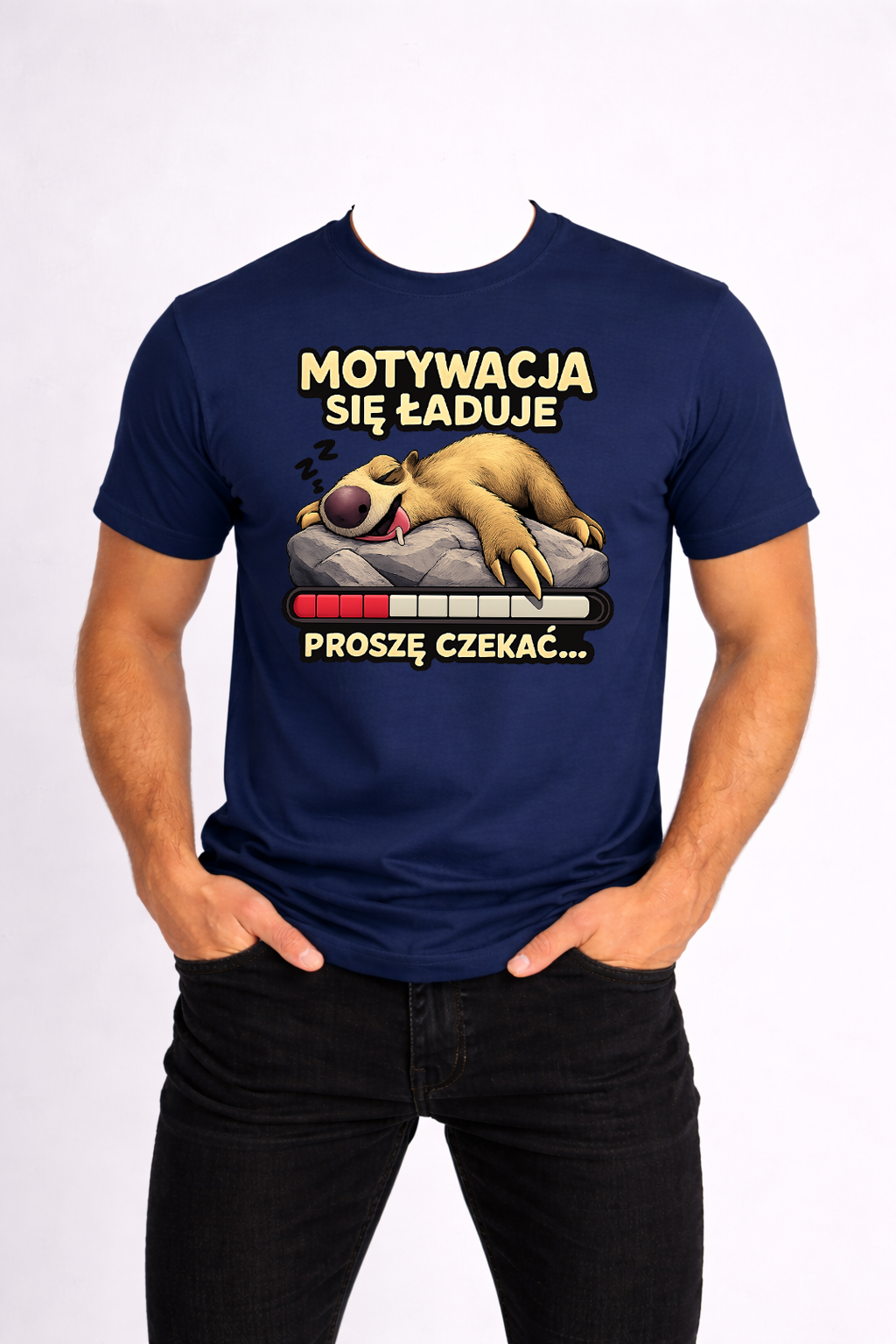 Koszulka męska "Motywacja się ładuje" - obrazek 4