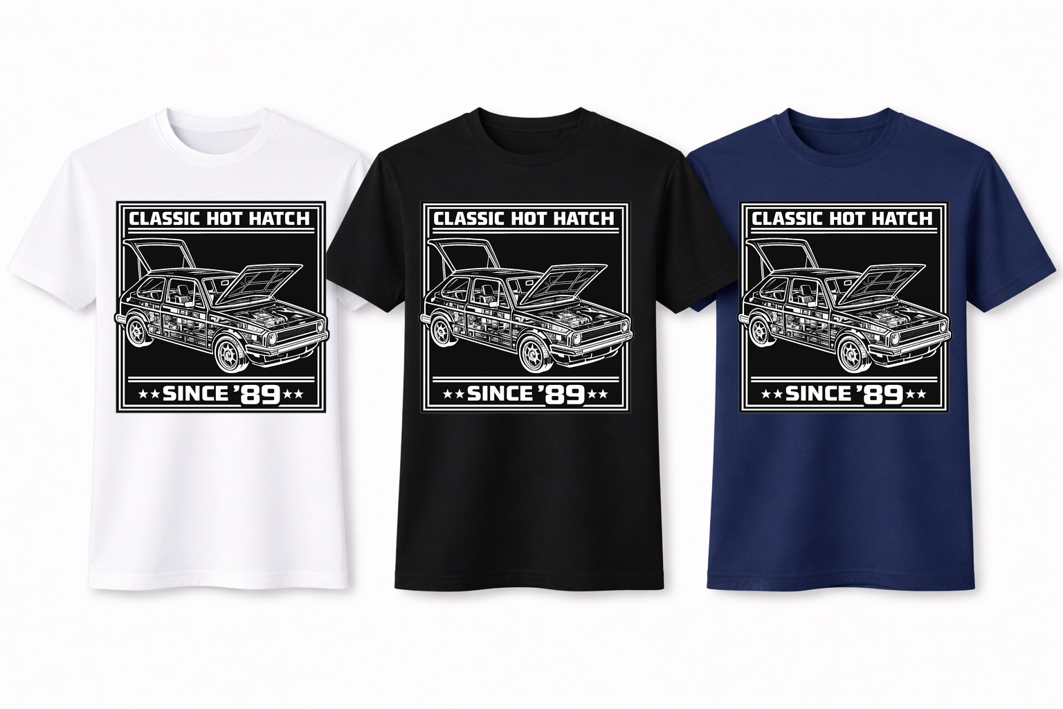 T-SHIRT MĘSKI KOSZULKA Z - NADRUKIEM „VW golf - dla pasjonatów RETRO” - obrazek 5