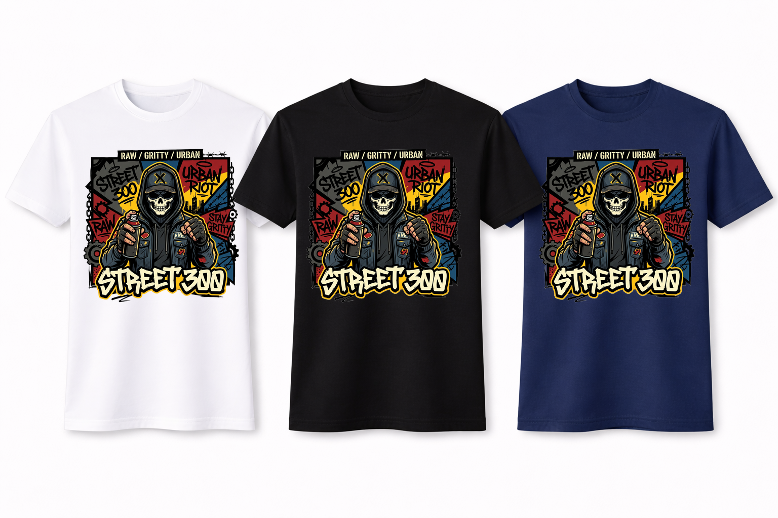 T-SHIRT MĘSKI KOSZULKA Z - NADRUKIEM „Street 300” - obrazek 5