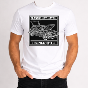 T-SHIRT MĘSKI KOSZULKA Z - NADRUKIEM „VW golf - dla pasjonatów RETRO”