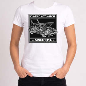 Koszulka damska "VW golf - dla pasjonatów RETRO"